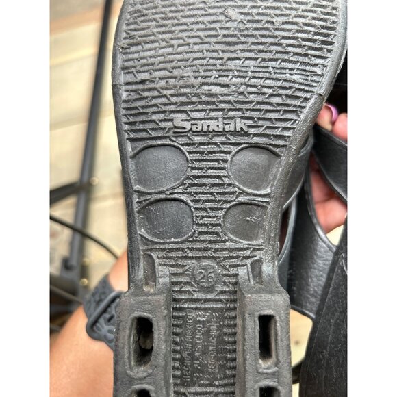 SANDAK Mexico made Sandals Slingback Black Size 26 Fits US8 Open Toe - Picture 7 of 7